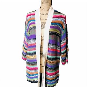 Anthropologie Maeve Ashbury Knit Striped Cardigan